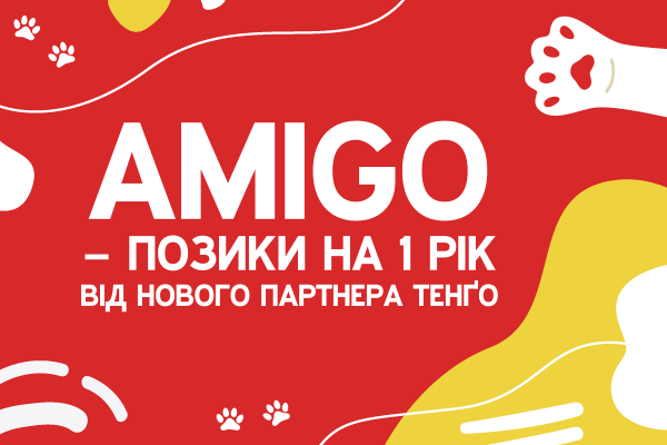 «Мур-мяу, я хочу тебе з кимось познайомити! Куди з тим, хто підготував для тебе пікантну пропозицію: кредит до 30 000 гривень, яким можна користуватися практично цілий рік! Знайомтесь: Аміго мій вірний друг і партнер!»